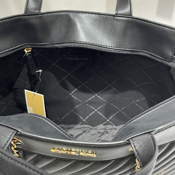 Michael Kors Large EW Tote Bag Black - Picture 10 of 13